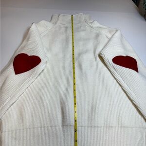 Chicwish White Sweater with Red Heart Accents. So fab!!